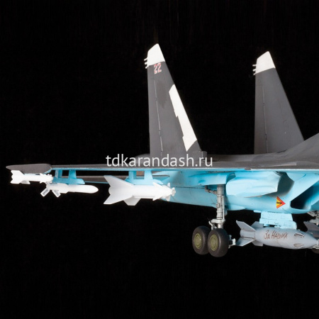 Модель "Бомбардировщик российских ВКС Су-34" 28см 76 деталей 7298 от магазина "Карандаш"