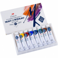 Краски масляные 8 цветов 18мл туба Мастер Класс 1141082 от магазина "Карандаш"