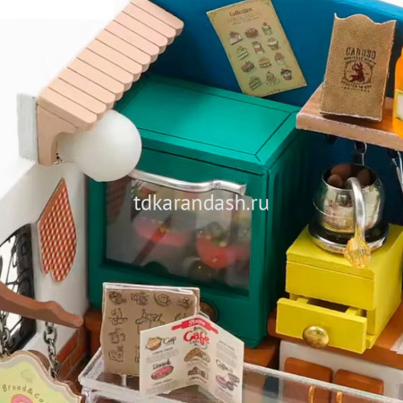 Конструктор "Румбокс. Кондитерская" 8,5х7,5х7,5см (пластик, дерево, свет) S2304 от магазина "Карандаш"