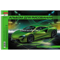 Альбом для рисования А4 40л "Автопанорама" на спирали, перфорация на отрыв, 4 дизайна от магазина "Карандаш"