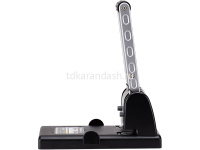 Дырокол мощный 100л 2-отв, d-6мм, 12мм, с линейкой, металл, черный E0130 от магазина "Карандаш"