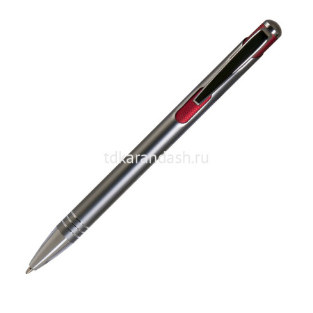 Ручка РШ "Bello" корпус-алюмин.,серый/красный, отделка-гравировка,хром 17BP6003-080-060