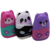Точилка 1 отв. "Cute Cartoon" 60х35х20мм с ластиком и контейнером, пластик, 3 вида KR980092