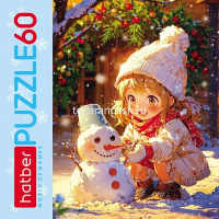 Пазлы 60 эл. "Девочка и снеговичок" 16,5х23см 60ПЗ5_32856/089436 от магазина "Карандаш"