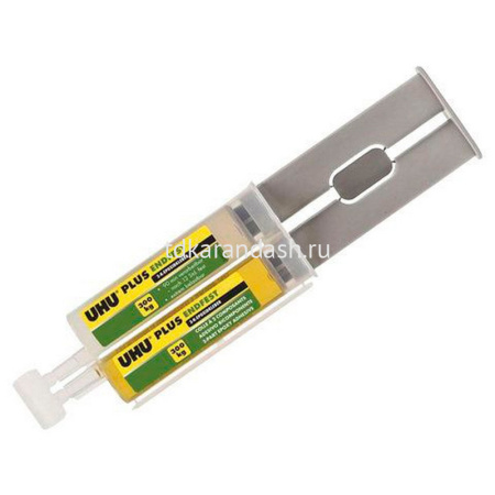Клей "UHU Plus Endfest" 25гр эпоксидный в шприце 45585 от магазина "Карандаш"
