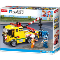 Конструктор "Город.Эвакуатор" 205 деталей 28х24см пластик (2 фигурки) M38-B0877 от магазина "Карандаш"