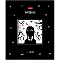 Тетрадь А5 48л клетка "W-wednesday" на скобе выборочный лак 5 дизайнов 083457 от магазина "Карандаш"