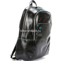 Рюкзак "Blue Square" 27,5х39х15см, 2 отделения, 3 кармана, черный, натуральная кожа CA3214B2/N от магазина "Карандаш"