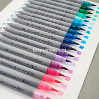 Набор капиллярных ручек 48цв 0,4мм "Sketch&Art" двусторонние трехгранные, линер/кисть 22-0101 от магазина "Карандаш"