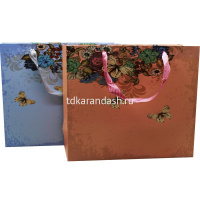 Пакет подарочный "Бабочки" 14х15х7см 4 цвета 11549-24 от магазина "Карандаш"