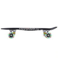 Скейтборд 60х17см, пластик, 4 колеса PU d=5,8см светятся, с ручкой U040865Y от магазина "Карандаш"