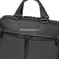 Сумка "Orion" 38х27х9см 2 отделения, 2 кармана, черная, натуральная кожа CA6623S136/N от магазина "Карандаш"