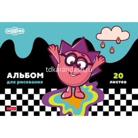 Альбом для рисования А4 20л "Смешарики" на скобе 5 дизайнов 084419 от магазина "Карандаш"