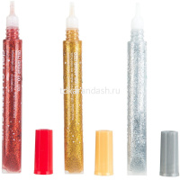 Гель-клей 3 цвета 12мл "Explora" с блестками EA71001 от магазина "Карандаш"