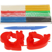 Пластилиновая аппликация "Белочка" (пластилин 6шт, формочки, стек) 25С 1555-08 от магазина "Карандаш"