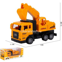 Экскаватор инерционный, пластик 12х5х5см LT243052 от магазина "Карандаш"