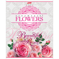 Тетрадь А5 48л клетка "Flowers" на скобе 3D лак матовая ламинация 5 дизайнов 48Т5лолВ1/052626 от магазина "Карандаш"