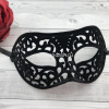 Маска венецианская ажурная, бархат, черная Y7283-18 от магазина "Карандаш"
