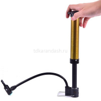 Насос ручной 20см велосипедный, алюминиевый 1039 от магазина "Карандаш"