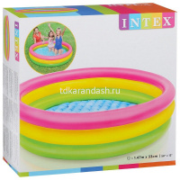 Надувной бассейн "Радуга" 147 х 33см от 3 лет, надувное дно 57422NP от магазина "Карандаш"