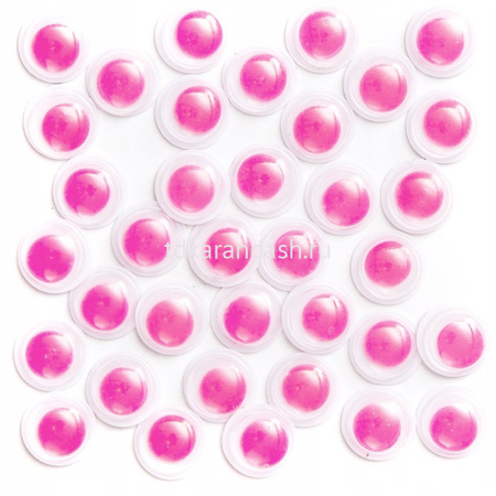 Декоративные элементы глазки подвижные д.7мм, 100шт розовые Y4331-16