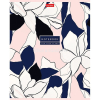 Тетрадь А5 48л линия "Музыка цветов" на скобе тиснение 5 дизайнов 093163 от магазина "Карандаш"