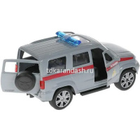 Картинка Машина "UAZ Patriot. Росгвардия" серая, инерционная, металл 12см (открывающиеся двери) от магазина "Карандаш" Машина "UAZ Patriot. Росгвардия" серая, инерционная, металл 12см (открывающиеся двери) от магазина "Карандаш"
