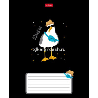 Тетрадь А5 18л клетка "Приключения чайки" на скобе тиснение 5 дизайнов 18Т5В1/095050 от магазина "Карандаш"