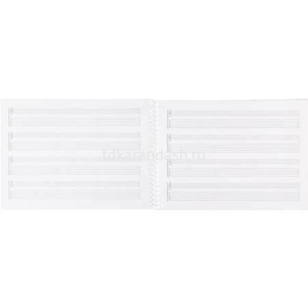 Тетрадь для нот А5 24л гитариста "Струны души" на спирали тиснение 081316 от магазина "Карандаш"