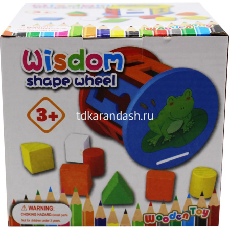 Игра логическая 3в1 "Сортер круглый" 13х11,5см дерево 11385-24 от магазина "Карандаш"