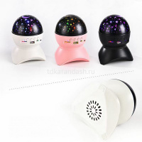 Проектор "Звездная ночь" d-10см музыкальный, разьем USB+SD-карта (Bluetooth) 210413-158 от магазина "Карандаш"
