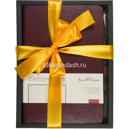 Набор подарочный "Megapolis" (ежедневник А5 272стр. коричневый + ручка шариковая) 3-281/03-2