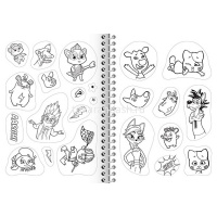 Раскраска-стикербук "Союзмультфильм. Ну, погоди!" А5 на спирали 12стр. 12 наклеек 12Р5нгр_32170 от магазина "Карандаш"