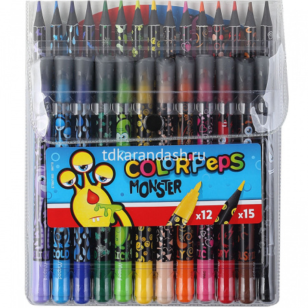 Набор для рисования 27 предметов "Color'Peps Monster" (фломастеров, цветные карандаши) 984718