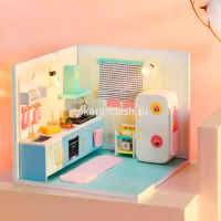 Конструктор "Румбокс. Кукольный домик. Кухня" 13х13х11см (пластик, дерево, свет) S2007 от магазина "Карандаш"