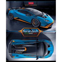 Тетрадь А5 48л клетка "Автоспорт" на скобе 3D лак матовая ламинация 5 дизайнов 075714 от магазина "Карандаш"