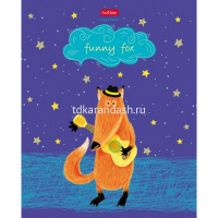Тетрадь А5 48л клетка "Funny fox" на скобе матовая ламинация 5 дизайнов 48Т5лВ1/068331 от магазина "Карандаш"