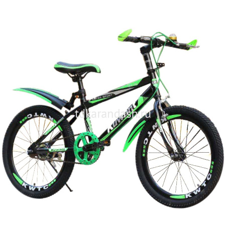 Велосипед 20" Kuwant, зеленый, крылья, подножка, звонок, компас TP37