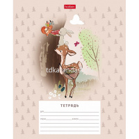 Тетрадь А5 12л узкая линия "Олененок" на скобе, 5 дизайнов 12Т5В7/072250 от магазина "Карандаш"