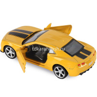 Машина "Chevrolet Camaro" желтая, инерционная, металл 17,5см (свет, звук, откр.двери) JB1200137 от магазина "Карандаш"