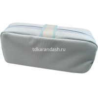 Пенал "Milk tea" 21х10,5х5,5см, прямоугольный, 1 отделение, 1 карман, на кпопке, текстиль, голубой от магазина "Карандаш"