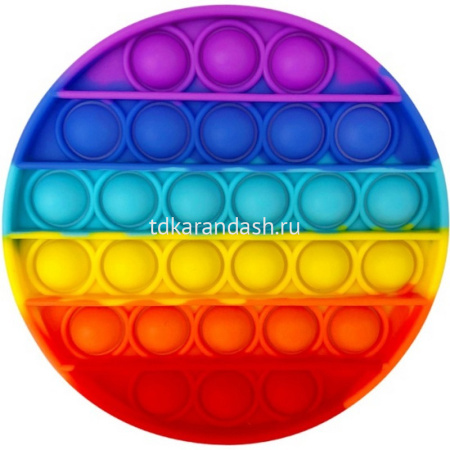 Игрушка-антистресс "Pop it" 12,7см круг, разноцветный M-9977