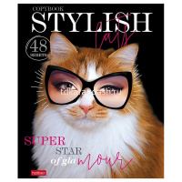 Тетрадь А5 48л клетка "Волшебные очки" на скобе выборочный лак 5 дизайнов 072749 от магазина "Карандаш"