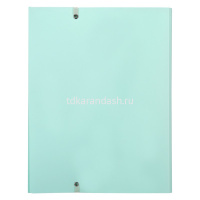 Папка 40 вкладышей "Macaron" А4/А3 полипропилен 0,75мм на резинке мятный EB02912 от магазина "Карандаш"