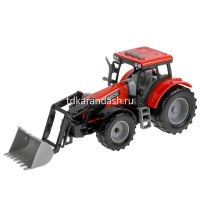 Картинка Трактор-погрузчик инерционный на батарейках, пластик 24см (свет, звук, подвижный ковш) 1812A052-R от магазина "Карандаш" Трактор-погрузчик инерционный на батарейках, пластик 24см (свет, звук, подвижный ковш) 1812A052-R от магазина "Карандаш"