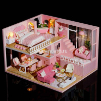 Конструктор "Румбокс. Кукольный домик" 24,5х20,5х15см 2 этажа (пластик, дерево, свет) SG2283 от магазина "Карандаш"