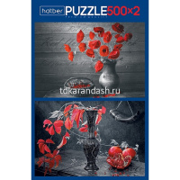 Пазлы 500+500 эл. "Premium. 2 картинки в 1 коробке. Black&Red" 46х34см 061817 от магазина "Карандаш"