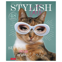 Тетрадь А5 48л клетка "Волшебные очки" на скобе выборочный лак 5 дизайнов 072749 от магазина "Карандаш"