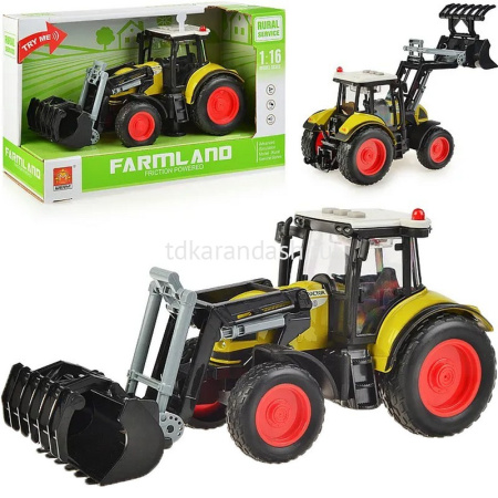 Трактор на батарейках, пластик 24х9х12см (свет, звук) WY901 от магазина "Карандаш"
