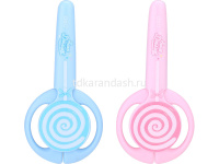 Ножницы детские 13,4см "Lollipop" сталь, ручки пластик, в футляре, 2 цвета E6069 от магазина "Карандаш"